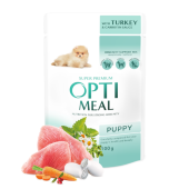 Пауч за кучета OPTIMEAL™.Сomplete сanned pet food for puppies with turkey and carrot in sauce с пуйка и моркови в сос за малки кученца